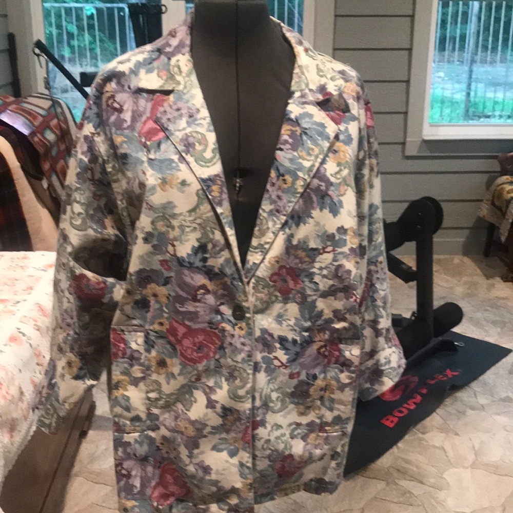 On The Verge Floral Denim Jacket